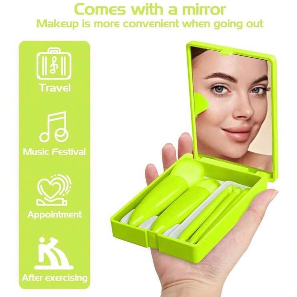 NEW Travel Makeup Brush Set in Neon Case